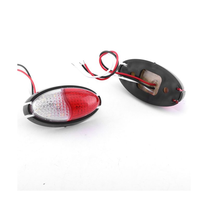 Oval Dual Color Led Truck Side Marker Warning Light 02 Oval Dual Marker Rear Rear view of oval dual-color LED truck side marker warning light