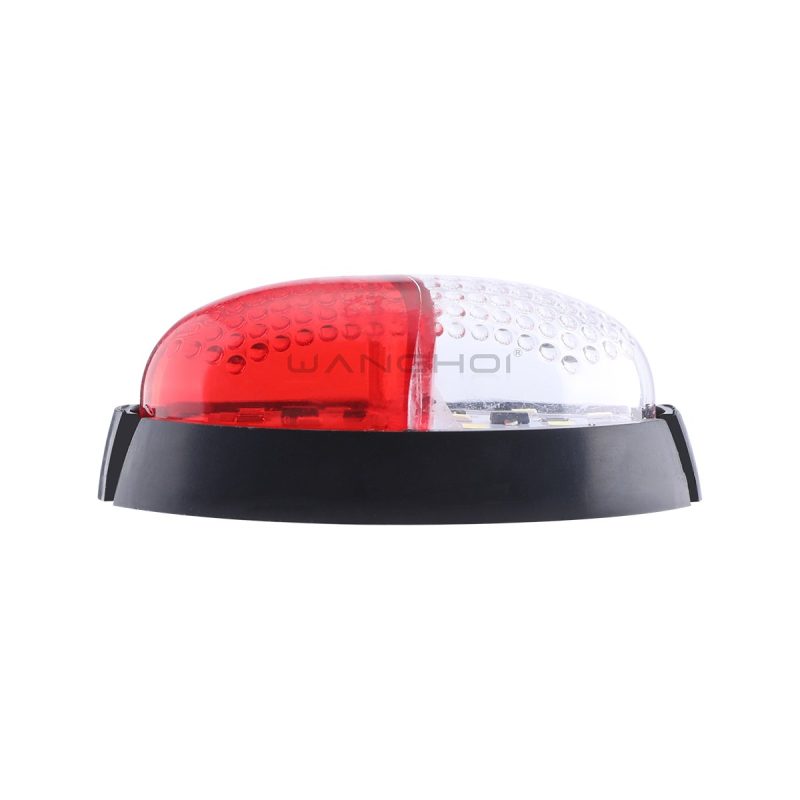 Oval Dual Color Led Truck Side Marker Warning Light 06 Oval Dual Marker Profile Profile view of oval dual-color LED truck side marker light