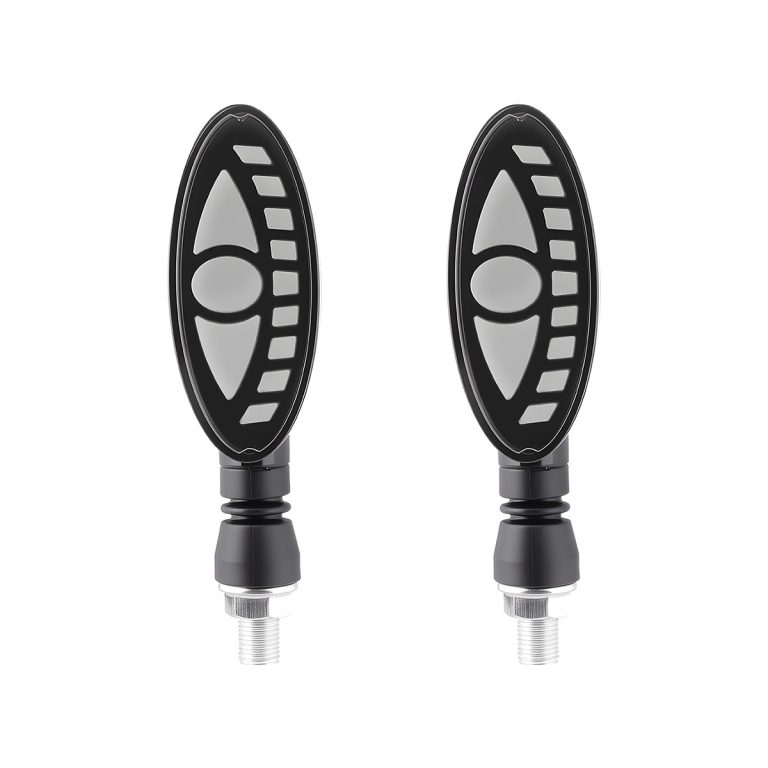 Oval Eye Motorcycle LED DRL Turn Signal Pair