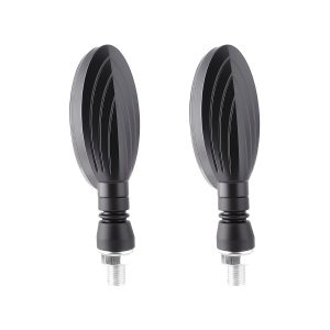 Oval Eye Motorcycle Led Drl Turn Signal 04 Rear Product Pair View Rear housing view for catalog comparison.
