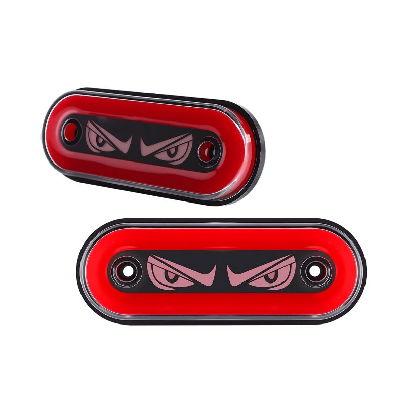 Oval Eye Pattern Led Truck Side Marker Warning Light 04 Oval Eye Marker Red Red pair reference for oval eye-pattern LED truck side marker warning light