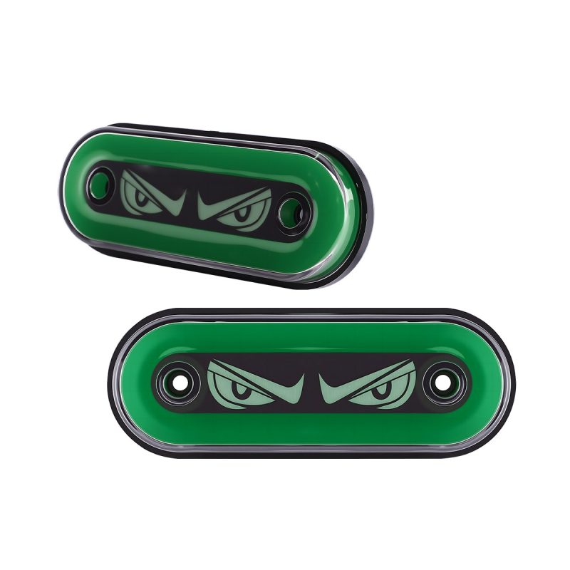 Oval Eye Pattern Led Truck Side Marker Warning Light 05 Oval Eye Marker Green Green pair reference for oval eye-pattern LED truck side marker warning light