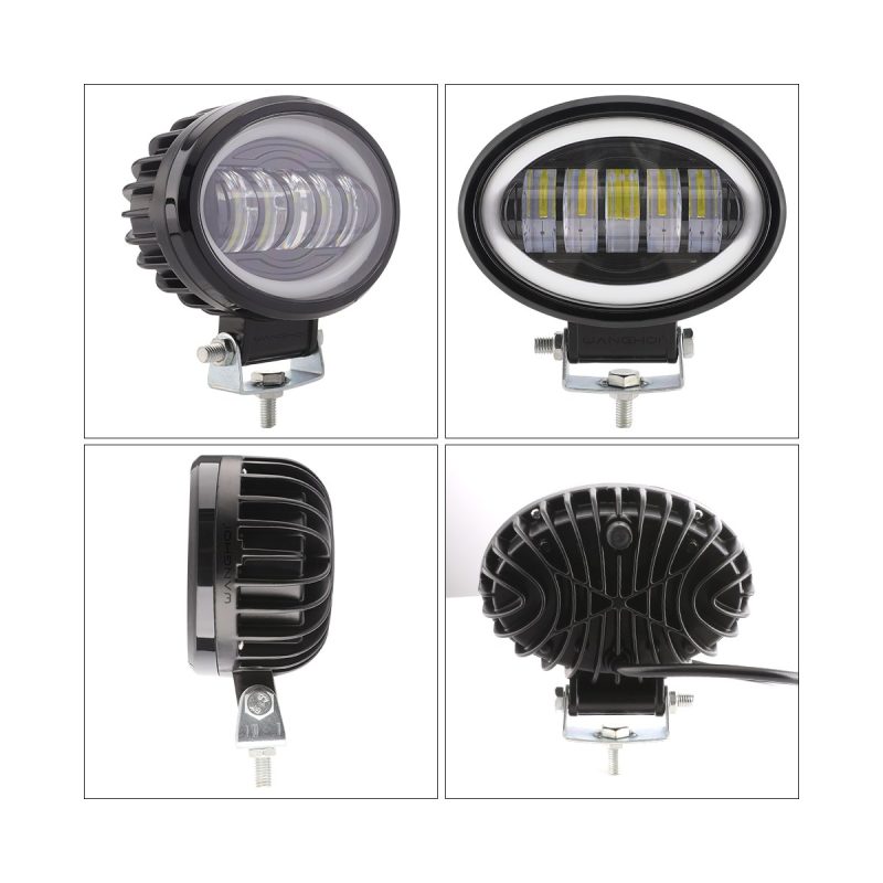 Oval Five-Bead LED Work Light multi-view reference