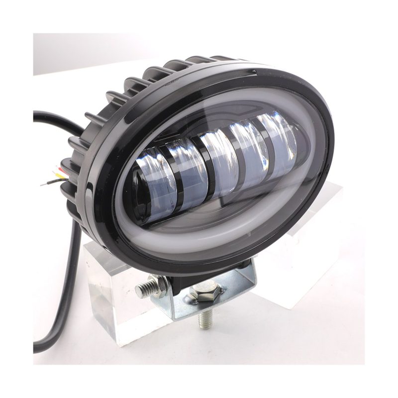 Oval Five-Bead LED Work Light front angle reference