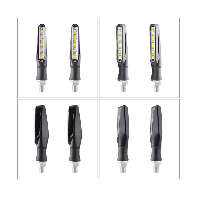 Oval Linear Motorcycle Led Drl Turn Signal 05 Multi Angle Product Grid Product-only grid with multiple viewing angles.