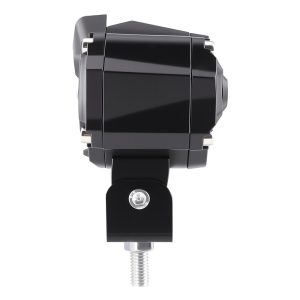 Owl Dual Bead Led Motorcycle Spotlight Side Depth Side depth view showing body depth and bracket direction.