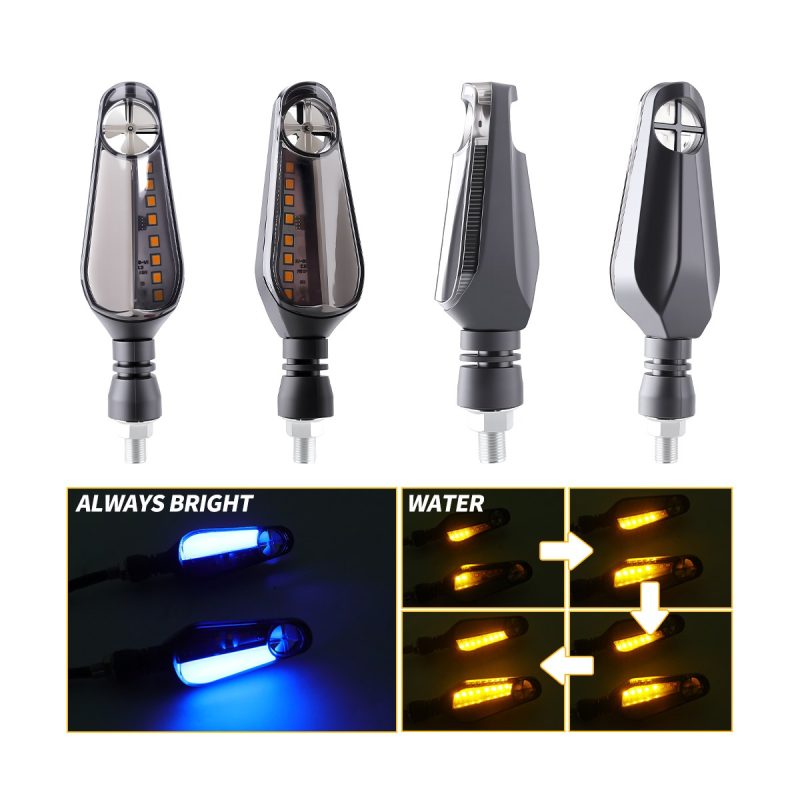 Pinwheel Arrow Smoke Lens Motorcycle Led Drl Turn Signal 05 Multi Angle Product Grid Product-only grid with front, side, rear, and angled views.