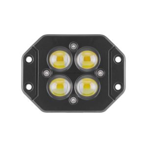 Recessed 4 Bead Color Led Work Light 01 Recessed Four Bead Yellow Recessed 4-bead color LED work light yellow front view