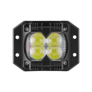 Recessed 4 Bead Led Red Blue Strobe Work Light Options 01 Recessed 4Bead Main Recessed 4-bead LED red blue strobe work light front view