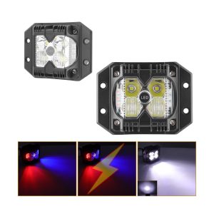 Recessed 4 Bead Led Red Blue Strobe Work Light Options 06 Recessed 4Bead Lit Lit-effect reference for recessed 4-bead LED red blue strobe work light