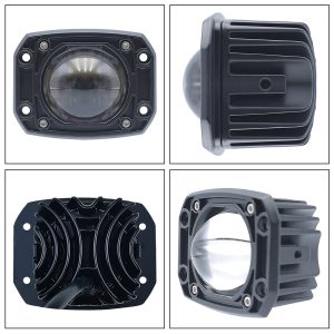 Rectangular recessed bi-color LED spotlight variant multi-view.