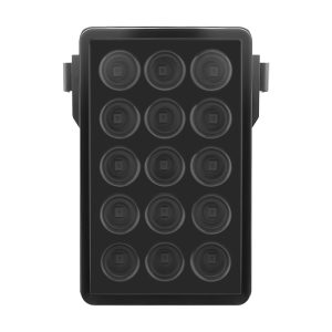 Rectangular 15 Lens Led Rear Warning Light Black Front Front product-only reference for the smoked black lens version.