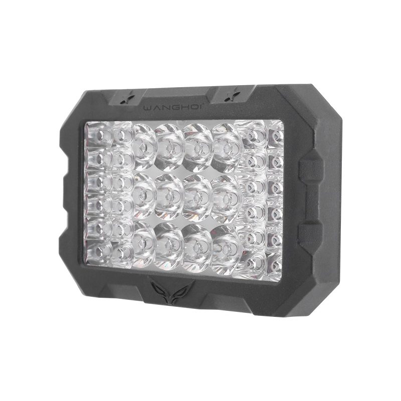 Rectangular 36 Bead Led Work Light 02 Rectangular 36 Bead Led Work Light 02 Rectangular 36-Bead LED Work Light clear lens front reference
