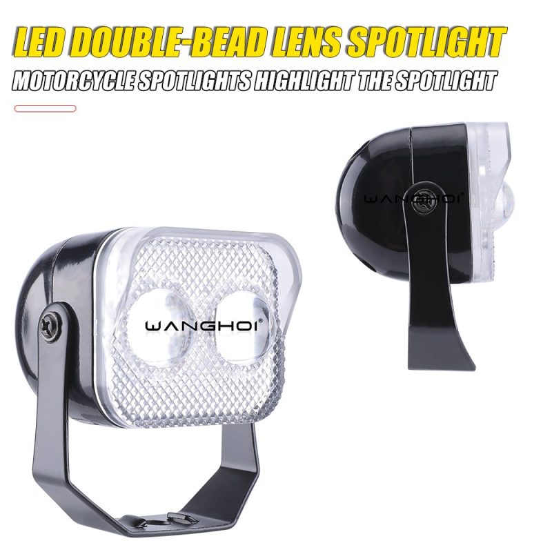 Side profile source image showing lamp depth, bracket, and lens housing.