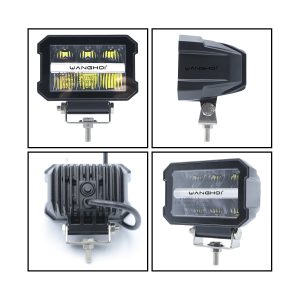 Rectangular dual-color mini cannon LED work light multi view