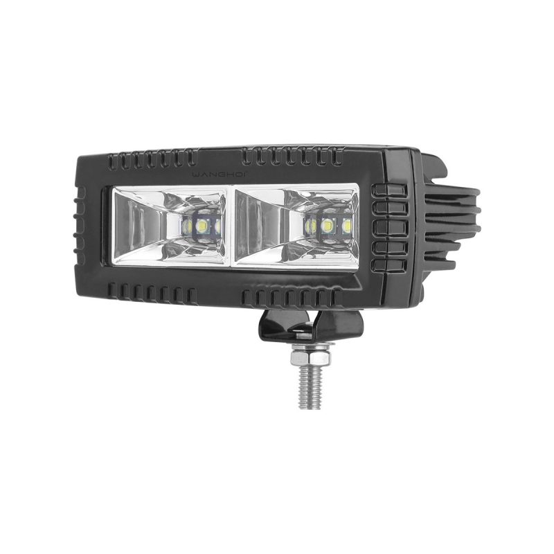 Angle view of rectangular dual-lens LED work light