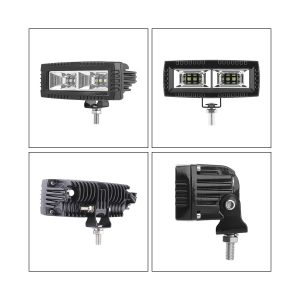 Product view collage for rectangular dual-lens LED work light