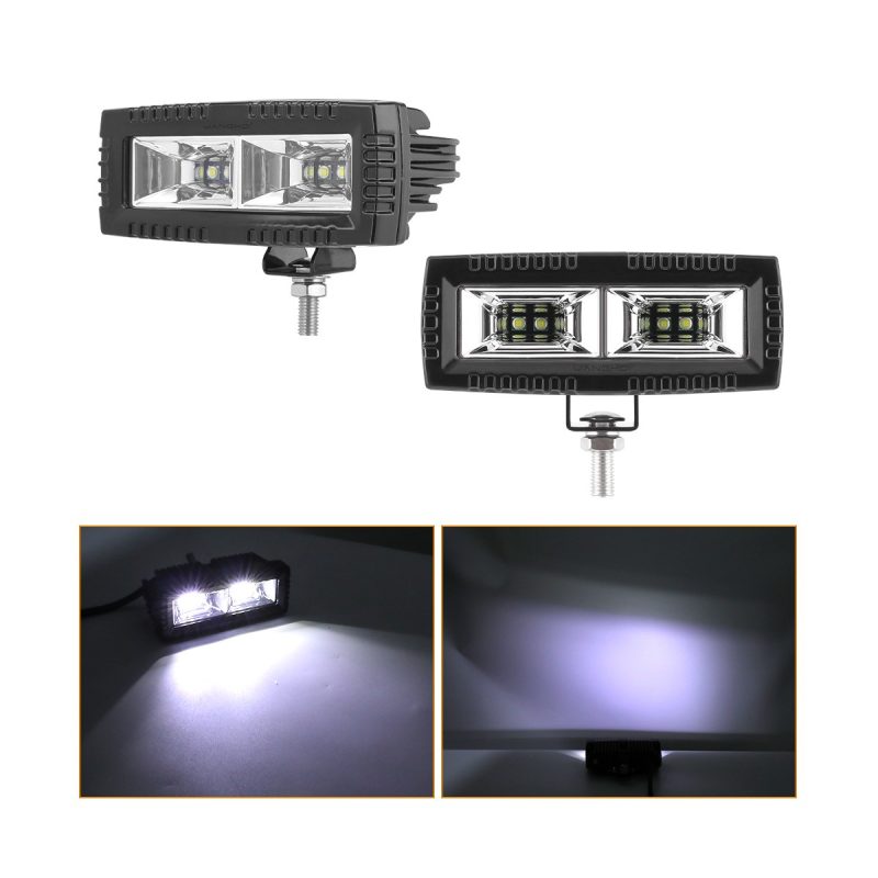 Lighting effect reference for rectangular dual-lens LED work light
