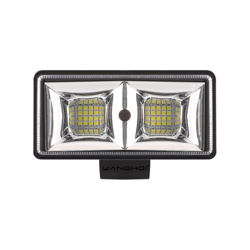 Rectangular Dual-Row Clear-Lens LED Work Light side or depth reference
