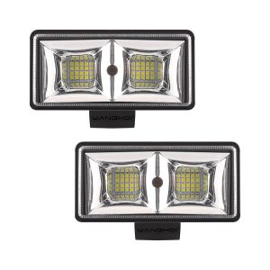 Rectangular Dual-Row Clear-Lens LED Work Light detail or accessory reference