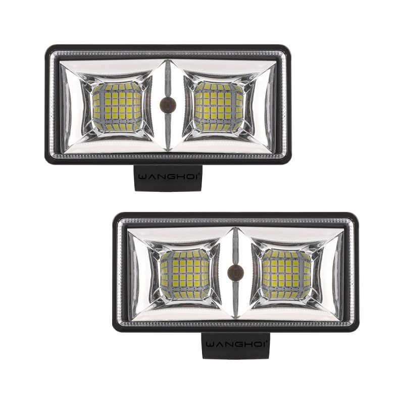 Rectangular Dual-Row Clear-Lens LED Work Light detail or accessory reference