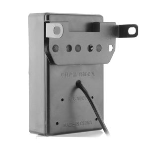 Rear view showing bracket structure and wire exit.
