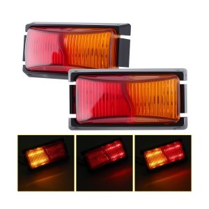 Rectangular LED truck tail warning light effect reference