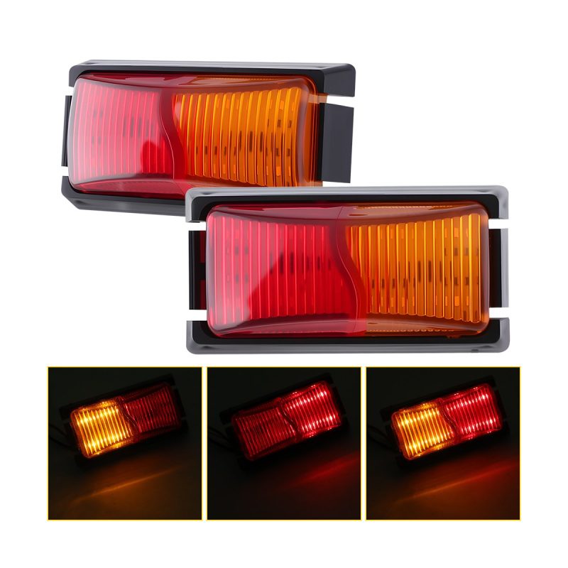 Rectangular LED truck tail warning light effect reference