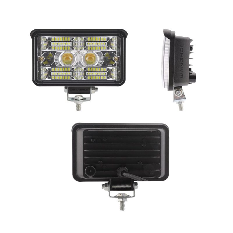 Rectangular Multi-Lens Laser-Style LED Work Light side or depth reference