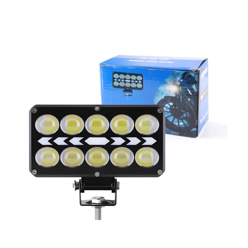 Rectangular multi-lens LED work light with package