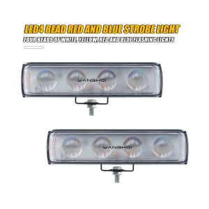 Rectangular Red Blue LED Strobe Work Light Series