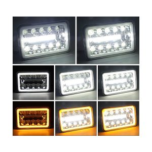 Rectangular Reflector Three Row Led Work Light 06 Reflector Three Row Effect Lighting effect reference for rectangular reflector three-row LED work light