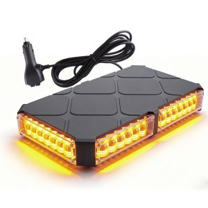 Rectangular Yellow Led Truck Warning Light Angled Angled product-only view showing the rectangular housing and yellow light output.