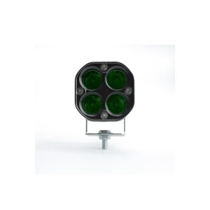 Green four-lens motorcycle LED spotlight front reference