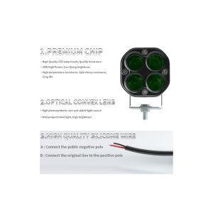 Wiring reference for red green four-lens motorcycle LED spotlight