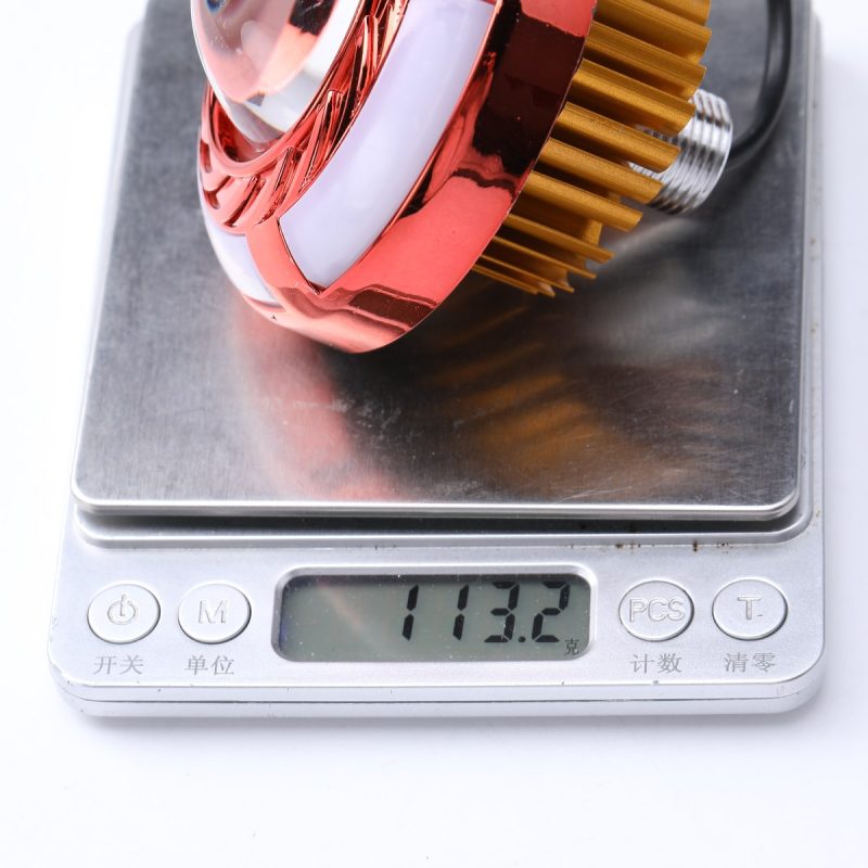 Red Round Single Eye Angel Eye Headlight Weight Reference Weight reference image for B2B sample and packing checks.