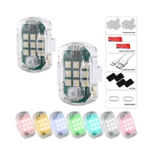 Color-option reference for white-shell mini LED flashing warning light
