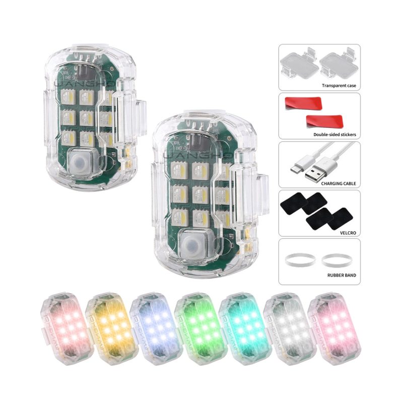 Color-option reference for white-shell mini LED flashing warning light