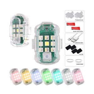 Color-option reference for black-shell mini LED flashing warning light