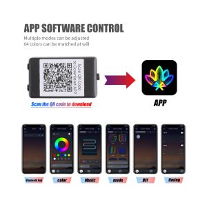 App-control reference for RGB crystal teardrop LED DRL strip