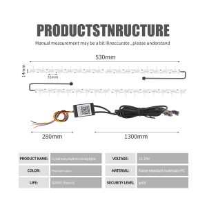 Structure reference for RGB crystal teardrop LED DRL strip