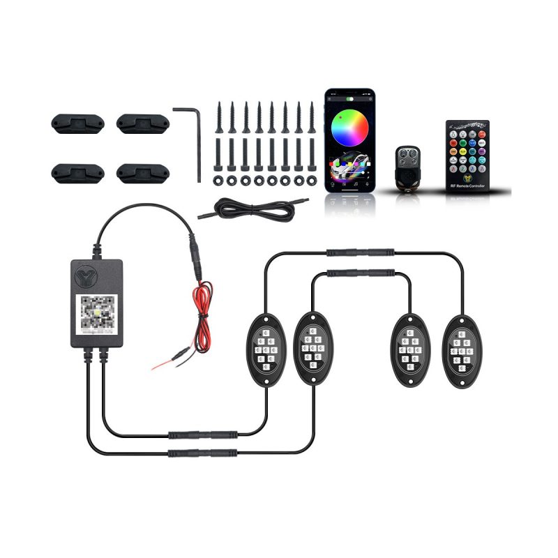 Rgb Car Chassis Underglow Ambient Light Kit 02 Chassis Rgb Options RGB car chassis underglow light kit configuration options