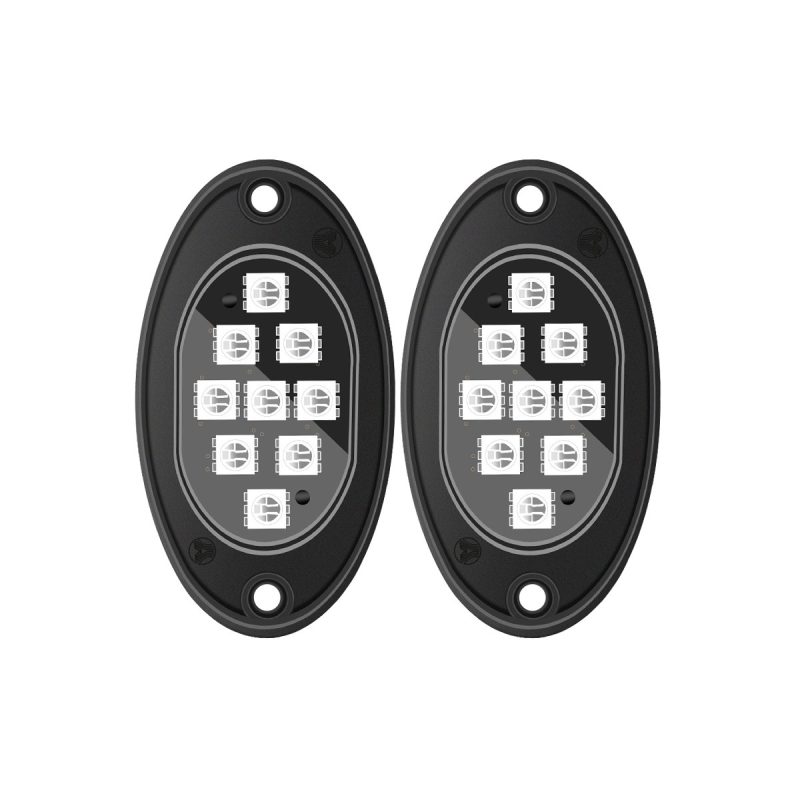 Rgb Car Chassis Underglow Ambient Light Kit 06 Chassis Rgb Pod Pair Pair view of RGB car chassis underglow light pods