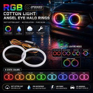 Rgb Cotton Light Angel Eye Halo Ring Color Modes Color and lighting mode reference for the RGB cotton light halo ring.