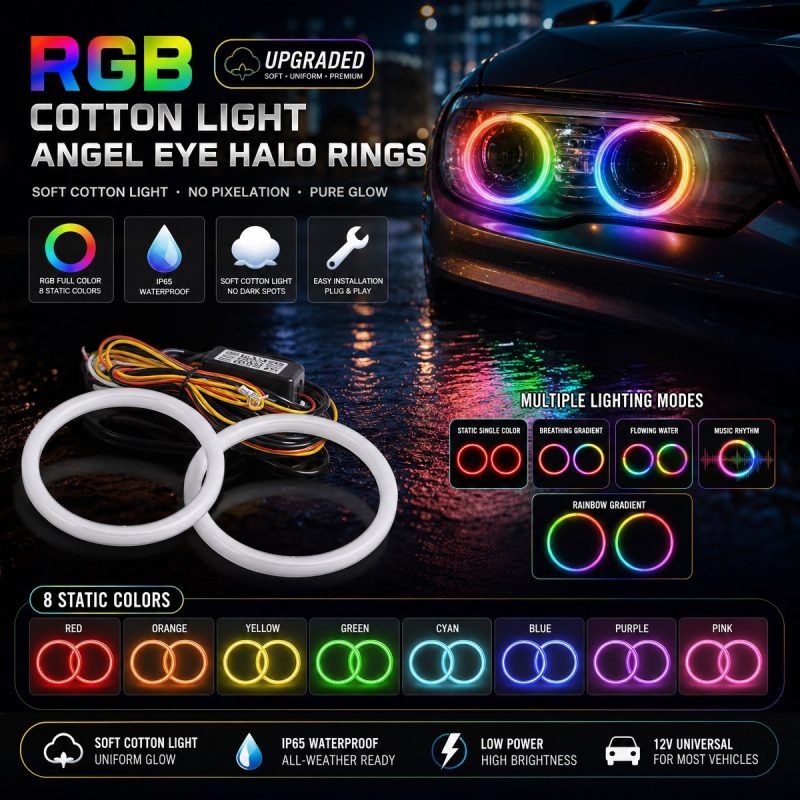 Rgb Cotton Light Angel Eye Halo Ring Color Modes Color and lighting mode reference for the RGB cotton light halo ring.