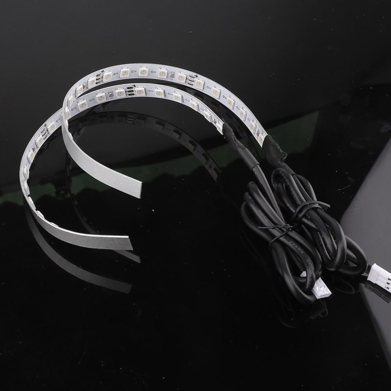 Rgb Demon Eye 360 Degree Led Strip Kit Actual Product Photo Actual product photo showing the flexible LED strip pair and wire leads.