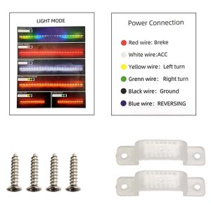 Rgb Flowing Arrow Led Tailgate Light Strip Wiring Mode Reference Source wiring and mode reference; final wire colors should be confirmed before production orders.