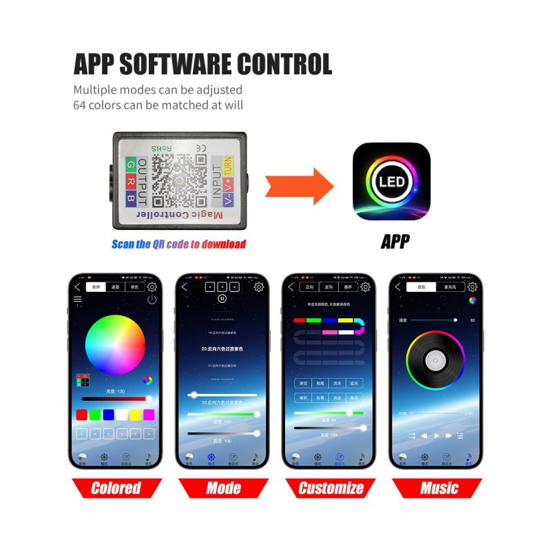 Rgb Led Flagpole Whip Light Remote App Options 03 Flagpole Whip App80 App RGB LED flagpole whip light app control reference