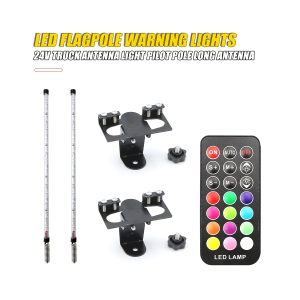 Rgb Led Flagpole Whip Light Remote App Options 05 Flagpole Whip App80 Components RGB LED flagpole whip light bracket and remote components