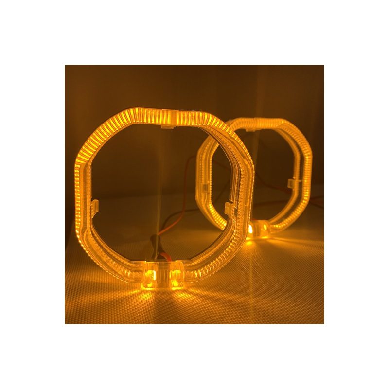 RGB light guide angel eye halo ring amber lighting effect